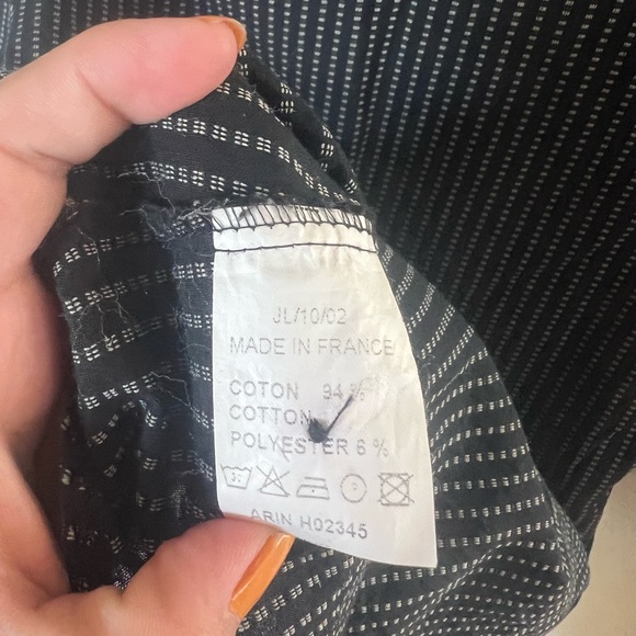 Anne Fontaine Paris Cinched Wrist Button Down Blouse - Picture 10 of 11